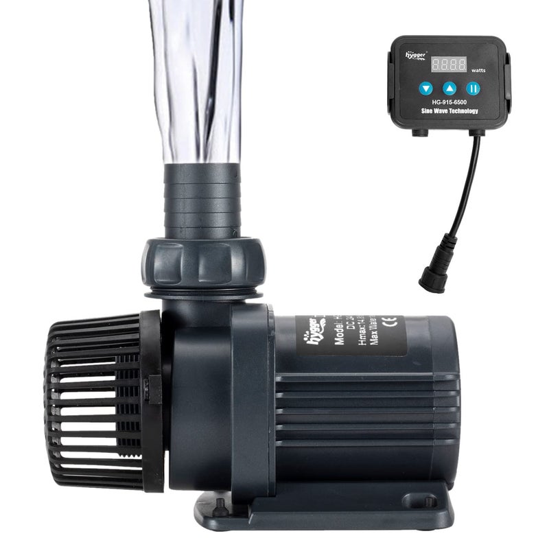 Hygger 1720GPH Quiet Submersible and External 24V Water Pump, with Controller (30%-100% Settings), Powerful Return Pump for Fish Tanks, Aquariums, Ponds, Fountains, Sump, Hydroponics (55W, 14.8ft) - Image 1